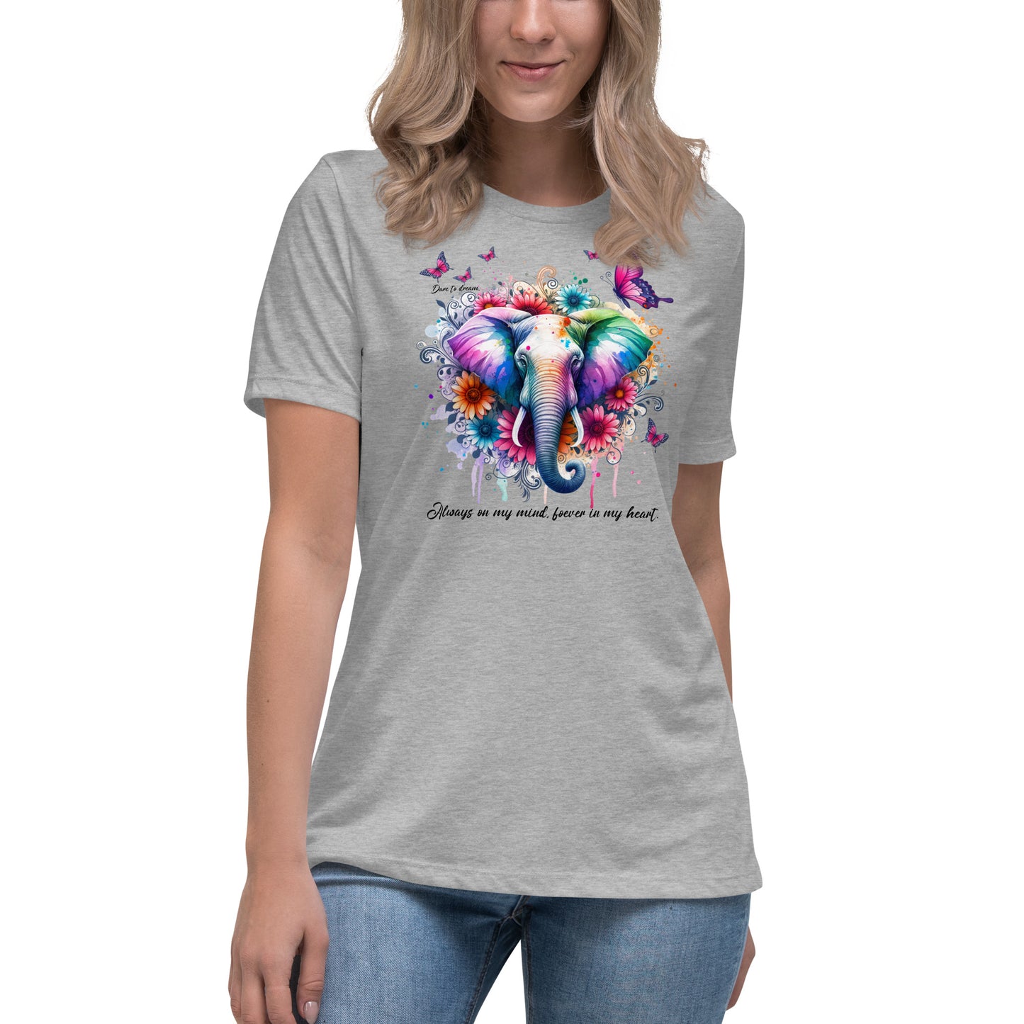 Watercolor elephant/butterflies T-Shirt