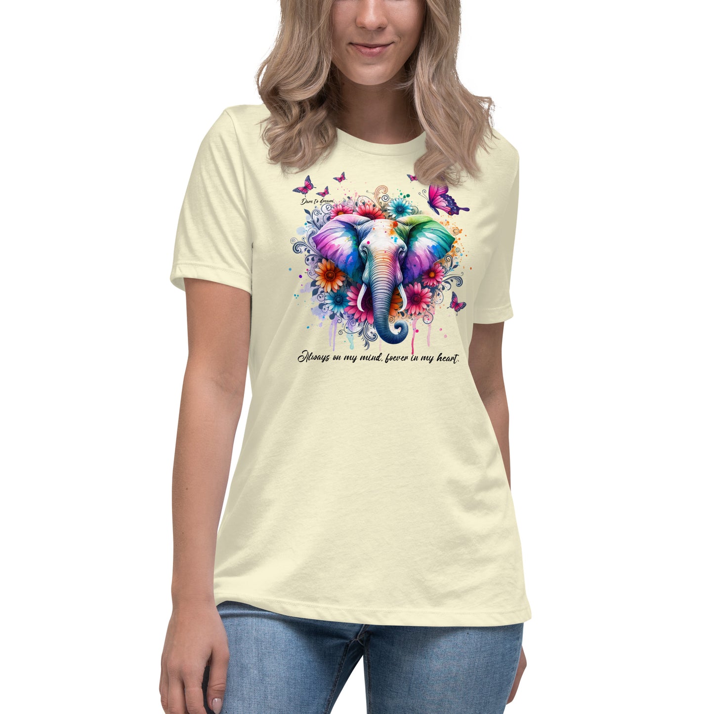 Watercolor elephant/butterflies T-Shirt