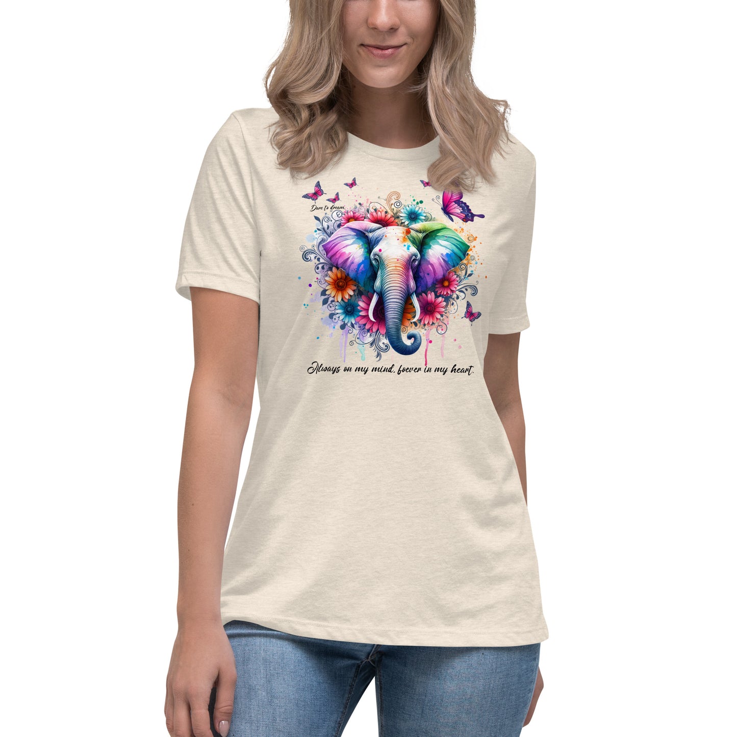 Watercolor elephant/butterflies T-Shirt