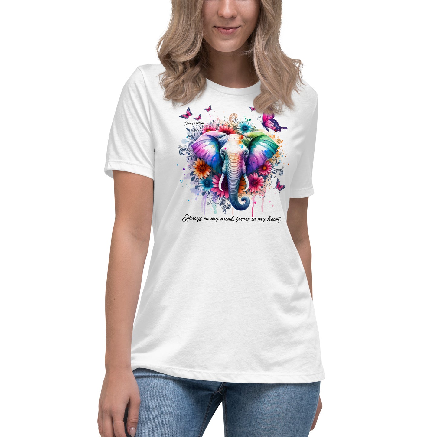 Watercolor elephant/butterflies T-Shirt